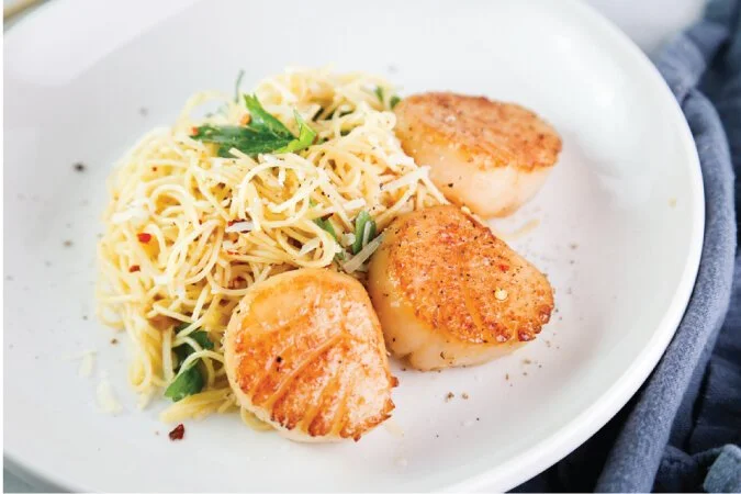Scallops with Lemon Pasta