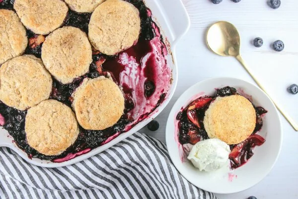 Peach-Blueberry Cobbler