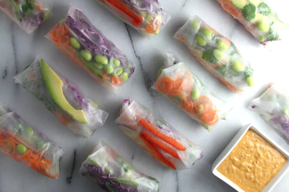 Summer Rolls with Spicy Peanut Sauce