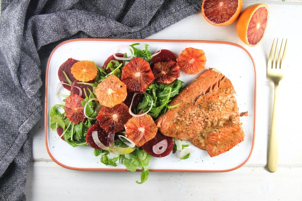 Pan Seared Salmon and Winter Salad
