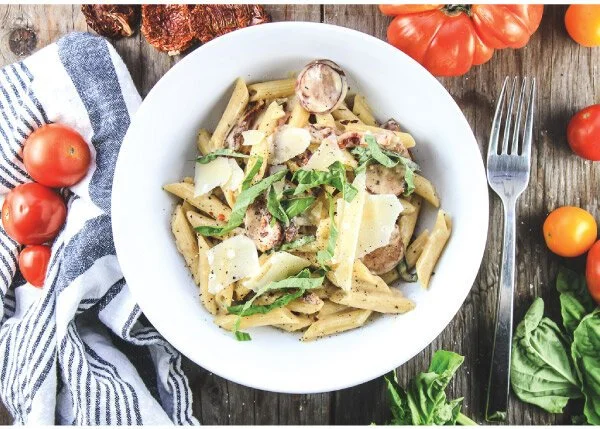 Creamy, Oven Sun-Dried Tomato Pasta