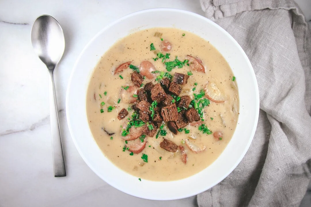 Swiss Cheese &amp; Sausage Soup