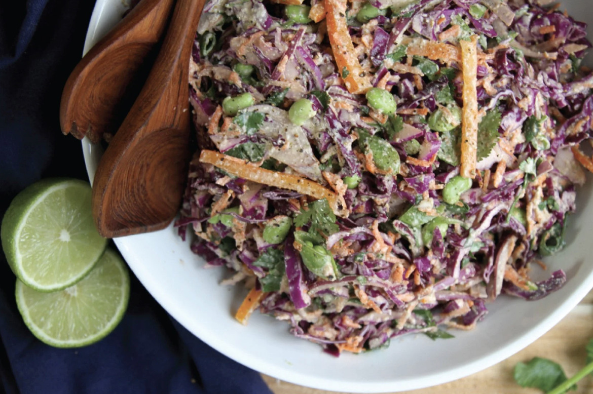 Sesame and Cashew Slaw
