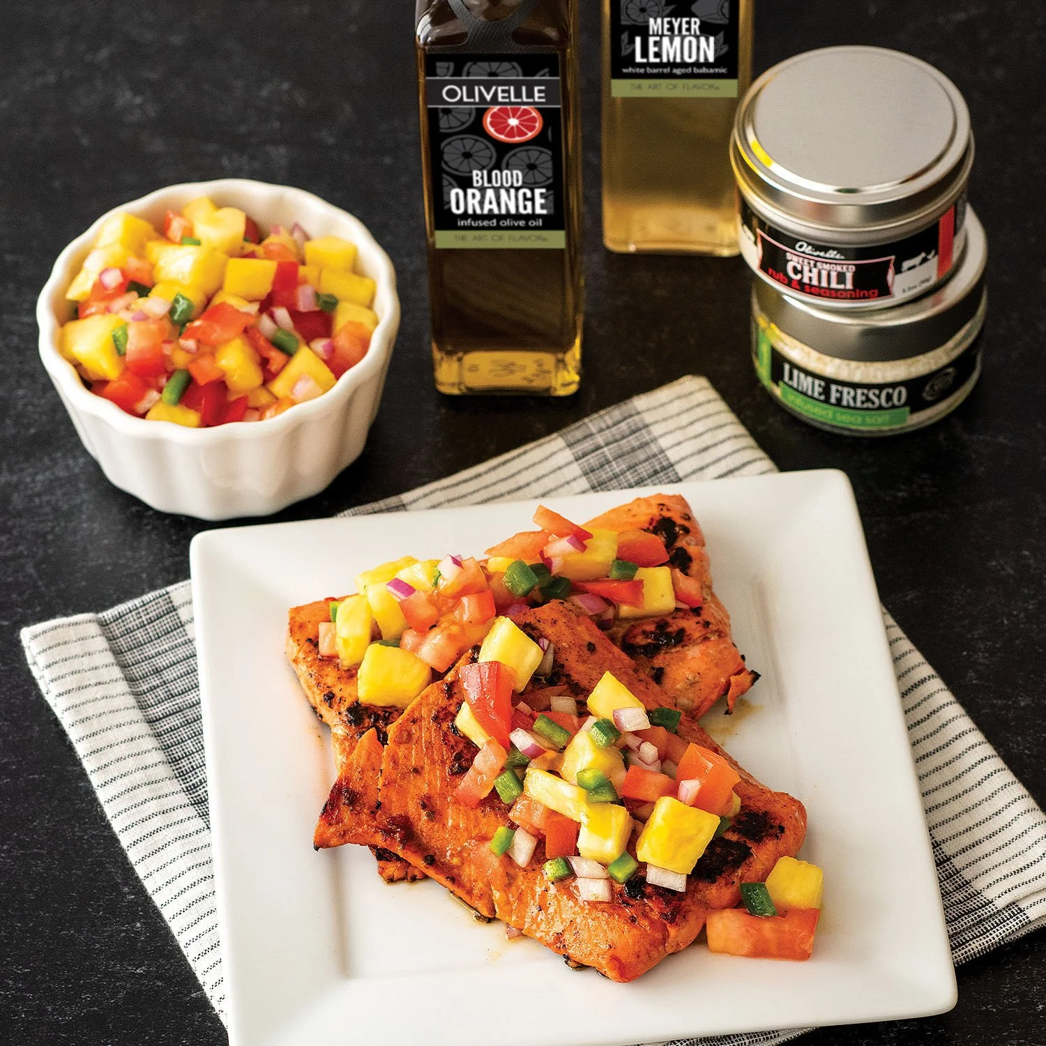 Triple Citrus Salmon and Pineapple Salsa 