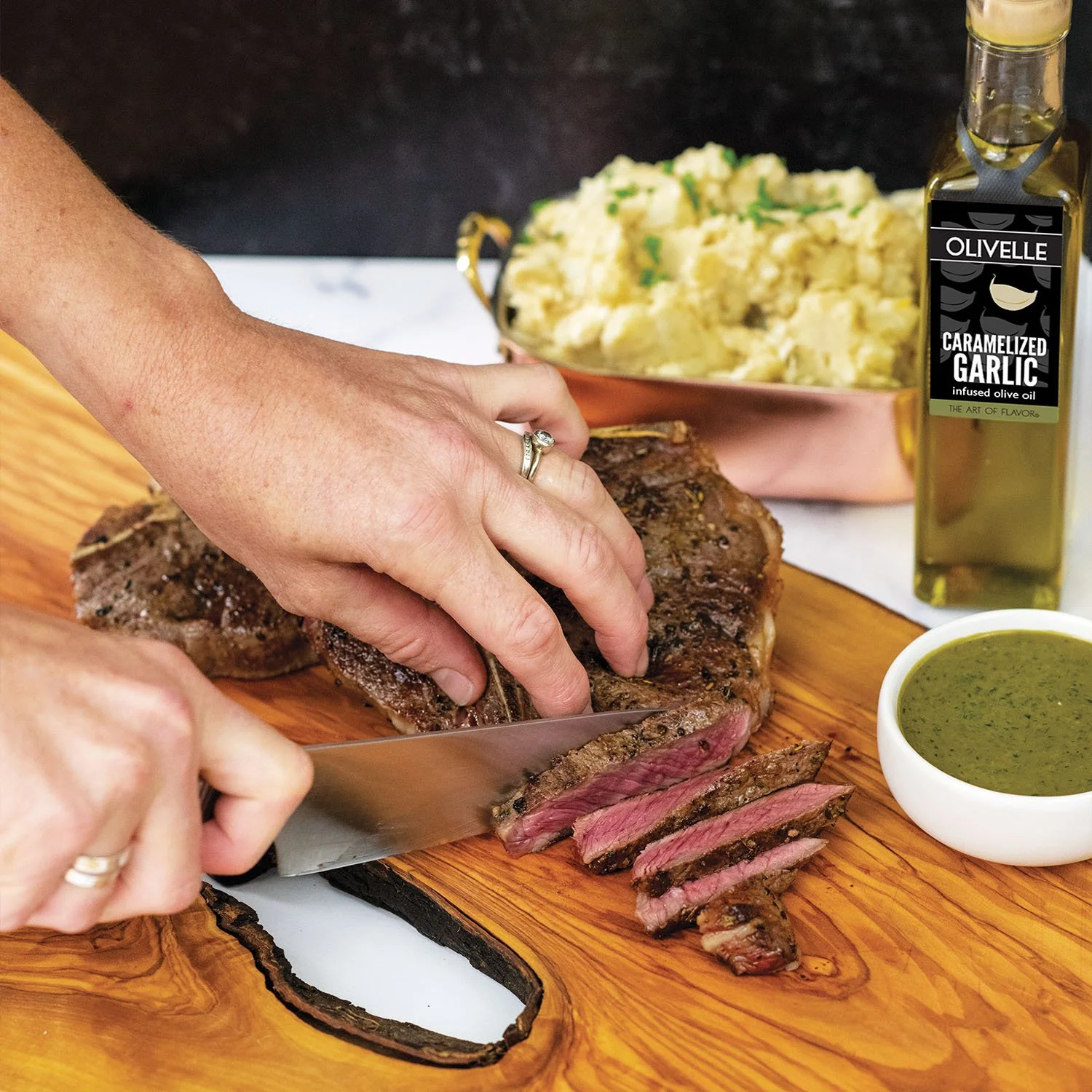 Fresh Herb &amp; Garlic Chimichurri Steak