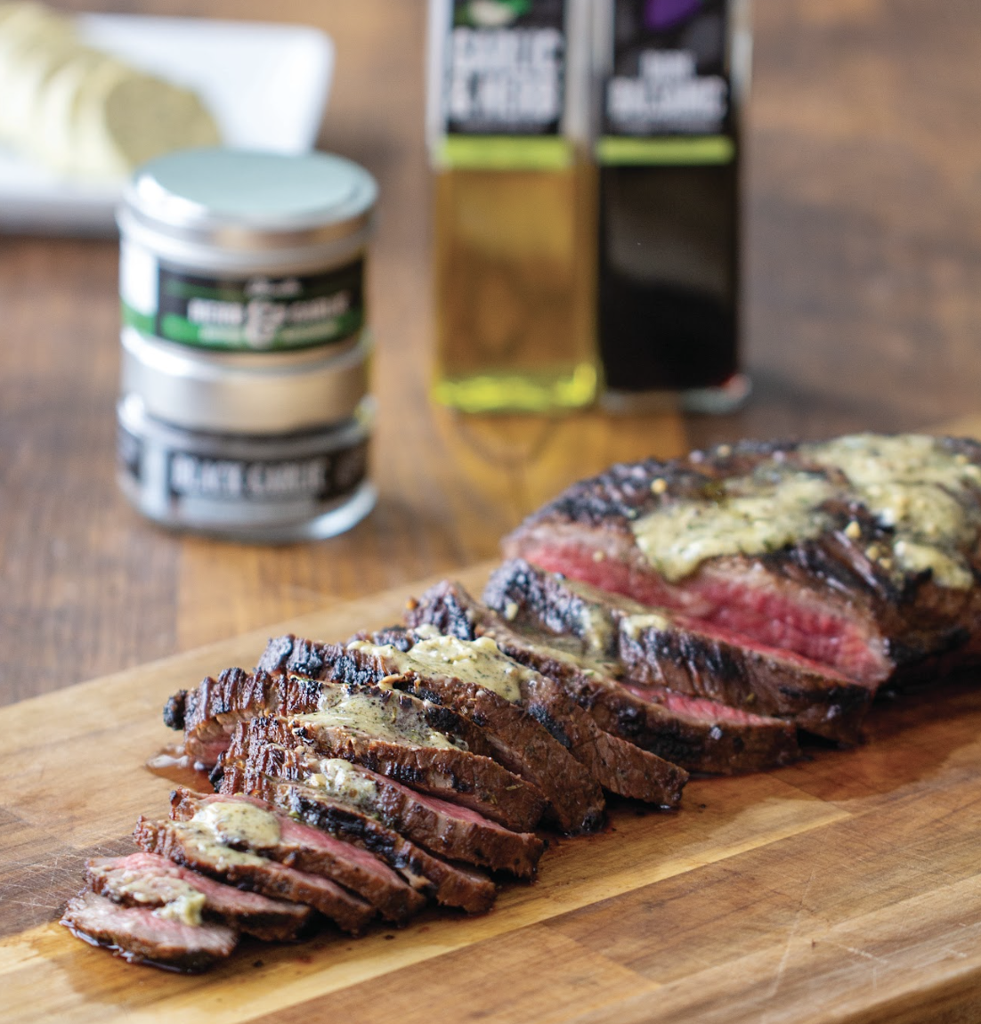 Garlic &amp; Herb Tri-Tip with Compound Butter