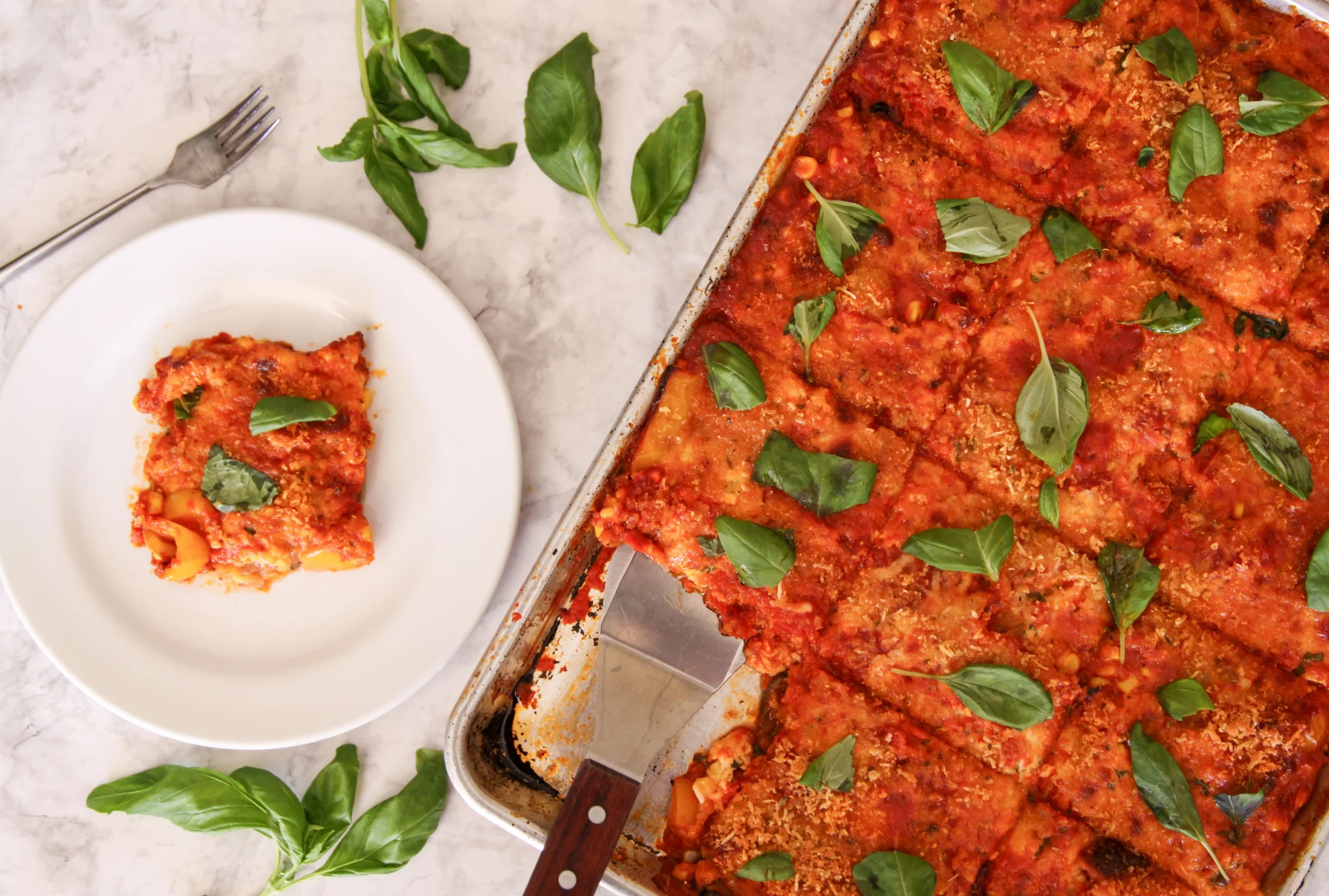 Sheet Pan Garden Veggie Parm