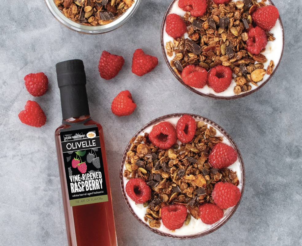 Greek Yogurt with Chocolate Raspberry Granola