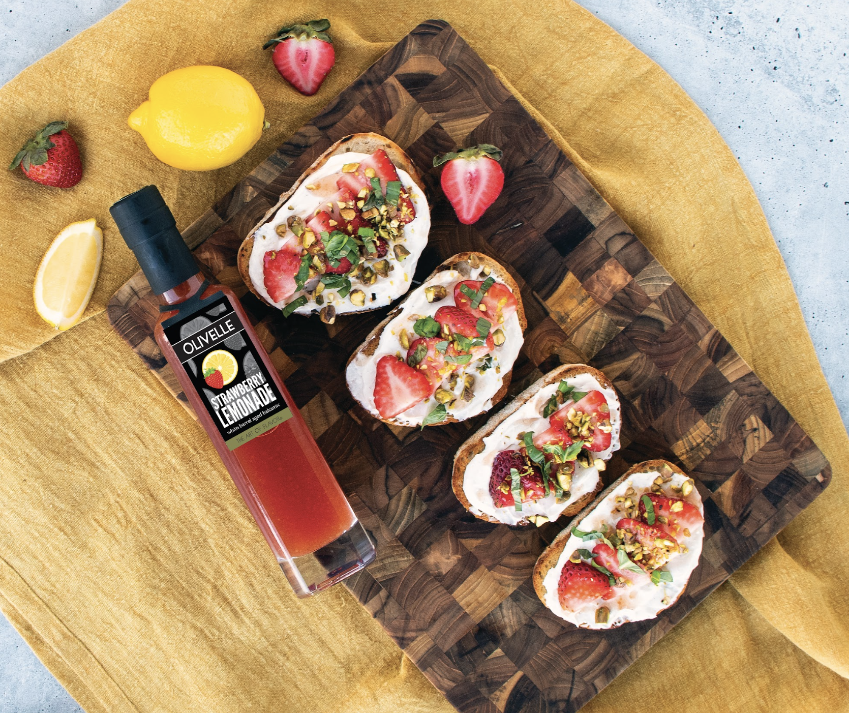 Strawberry Toast with Creamy Spread