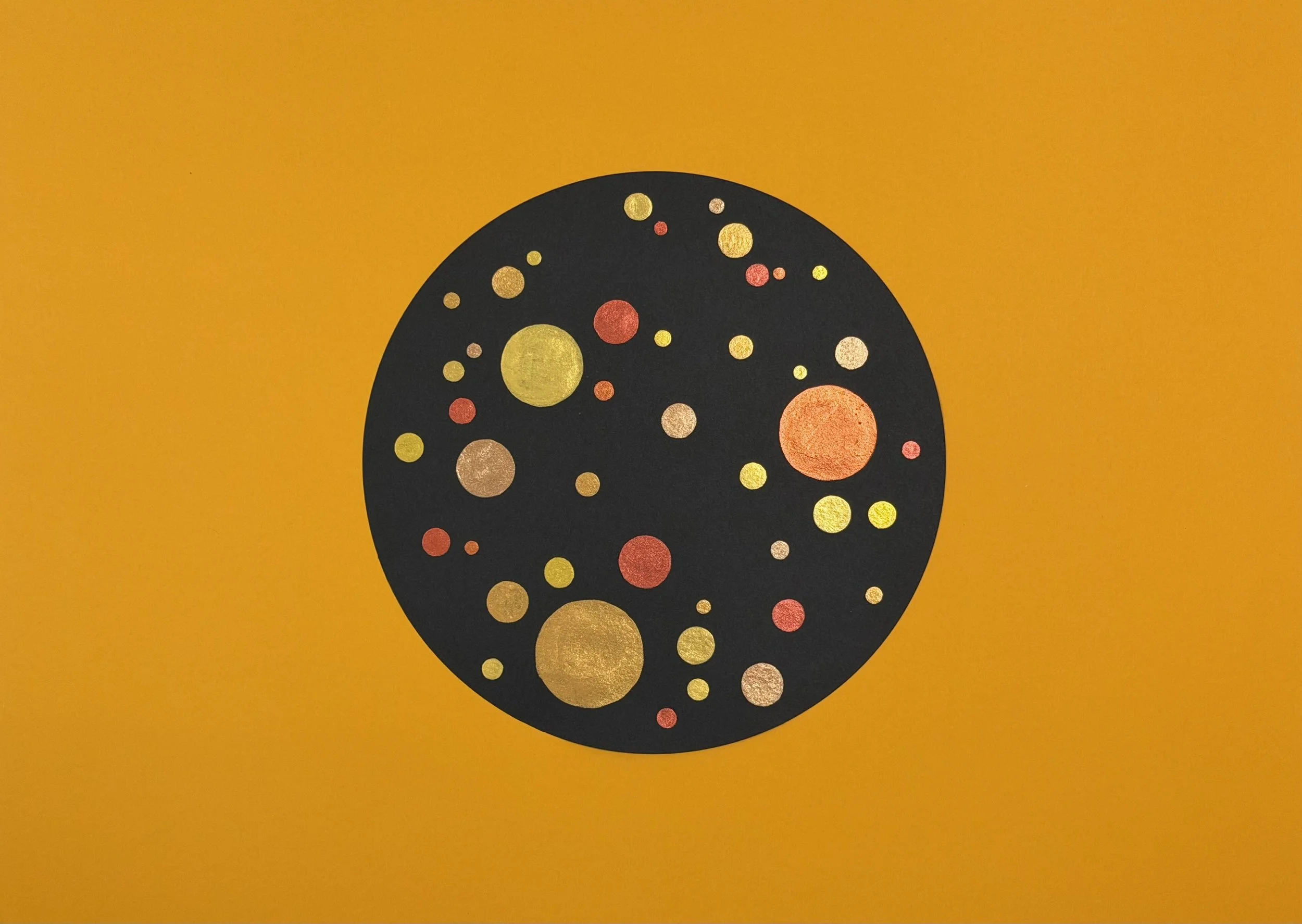 Moon Rings 7, 
19.75” x 27.5”
Paint/paper, 2025, $750