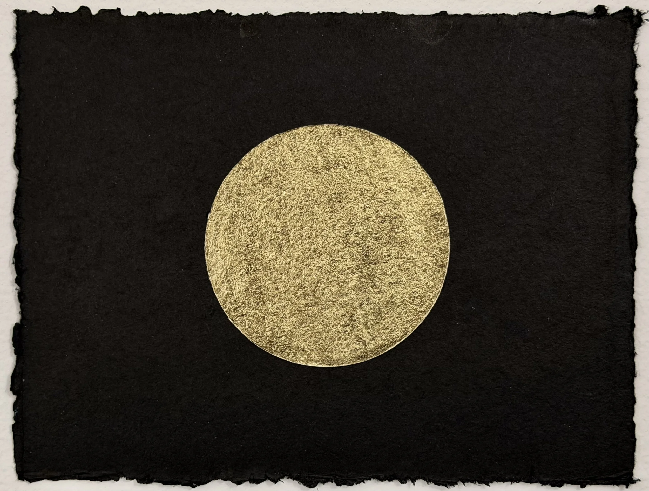 Moon Circles 5, 9.25” x 12.25”, paint/paper, 2026
 