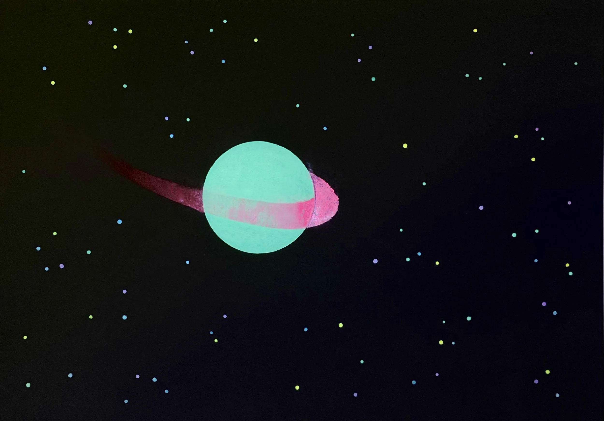 Glowing Moon Rings 9, 20.5” x 29”, phosphorescent paint/paper
2026