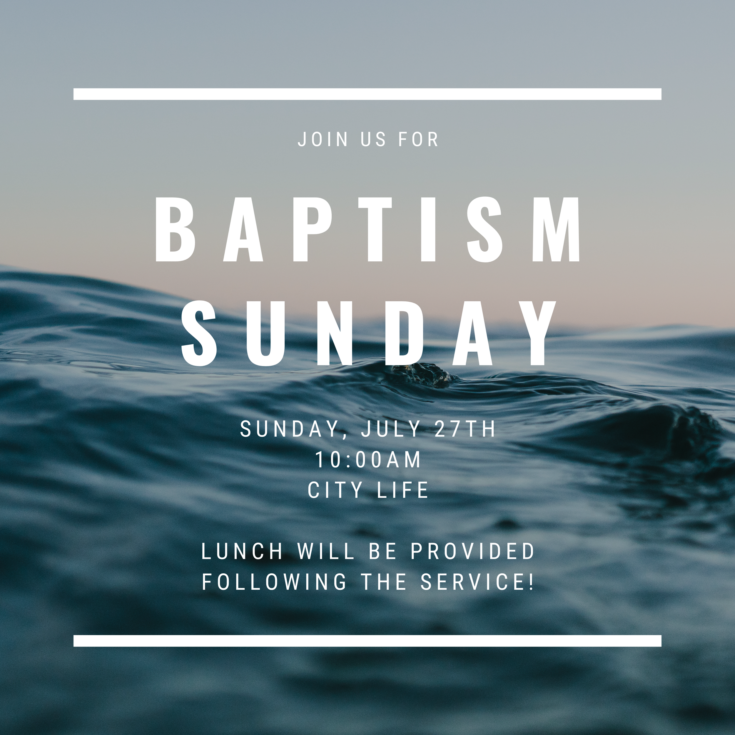 Baptism Sunday