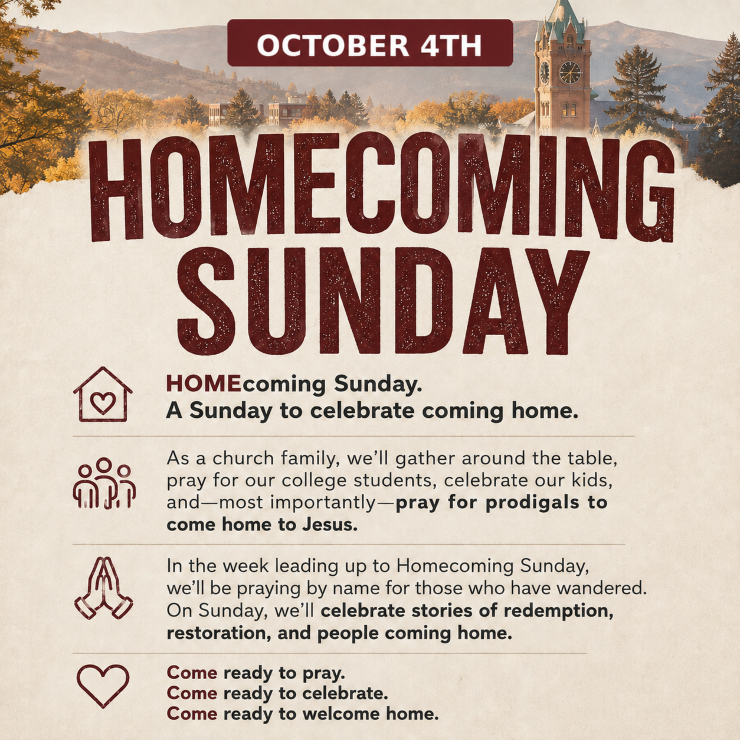 Homecoming Sunday