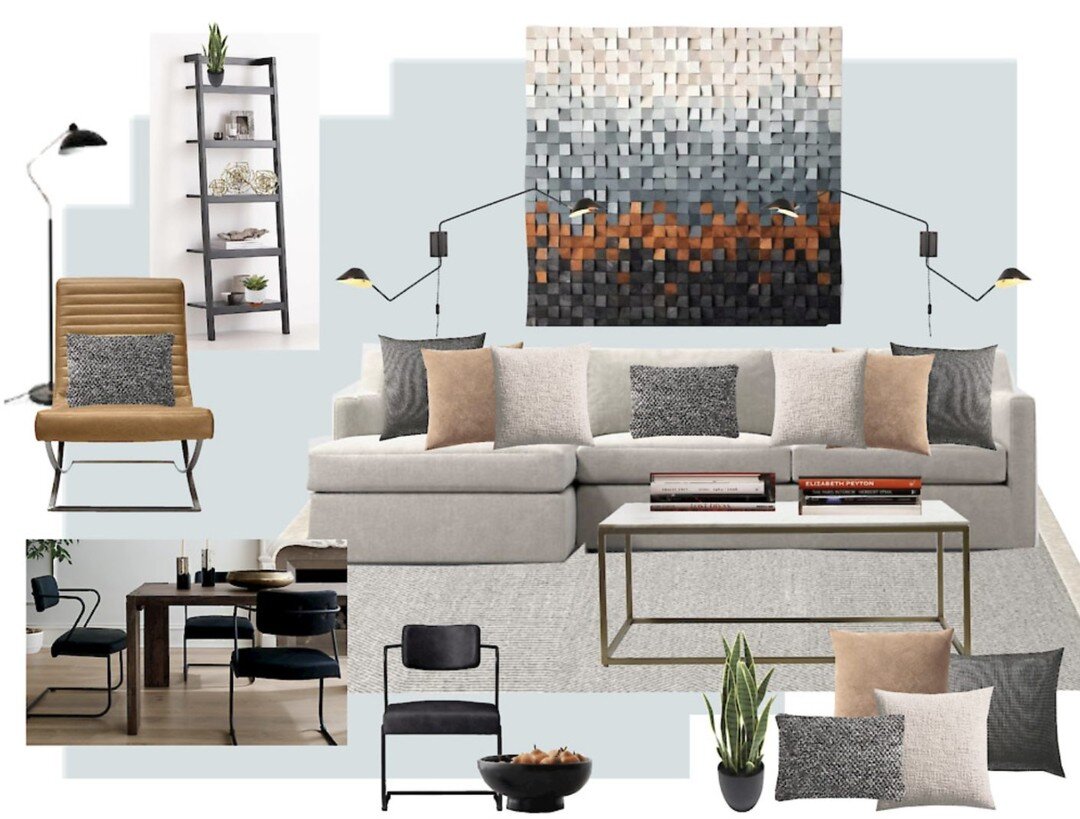 2021 Favorite Mood Board Monday

Why does Angela call this her fave mood board and project of 2021? 

 1: She loved the industrial-modern mix. 
2: Her client had a double the ceiling height of most spaces, which allowed her to incorporate some very i