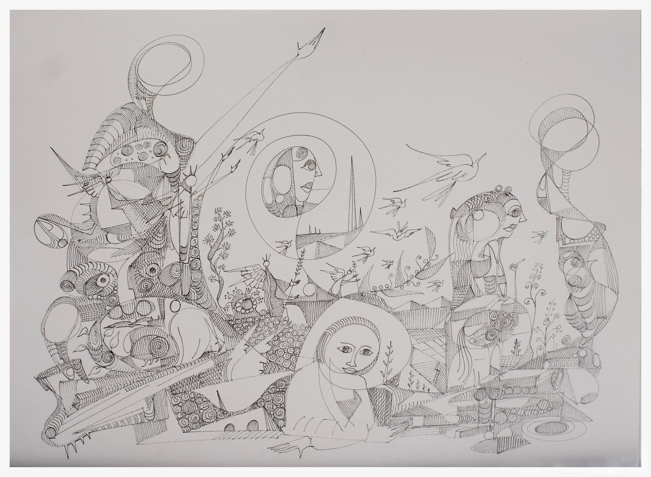 "Peace Before The Harvest", Pen&Ink on Arches Paper, 2020