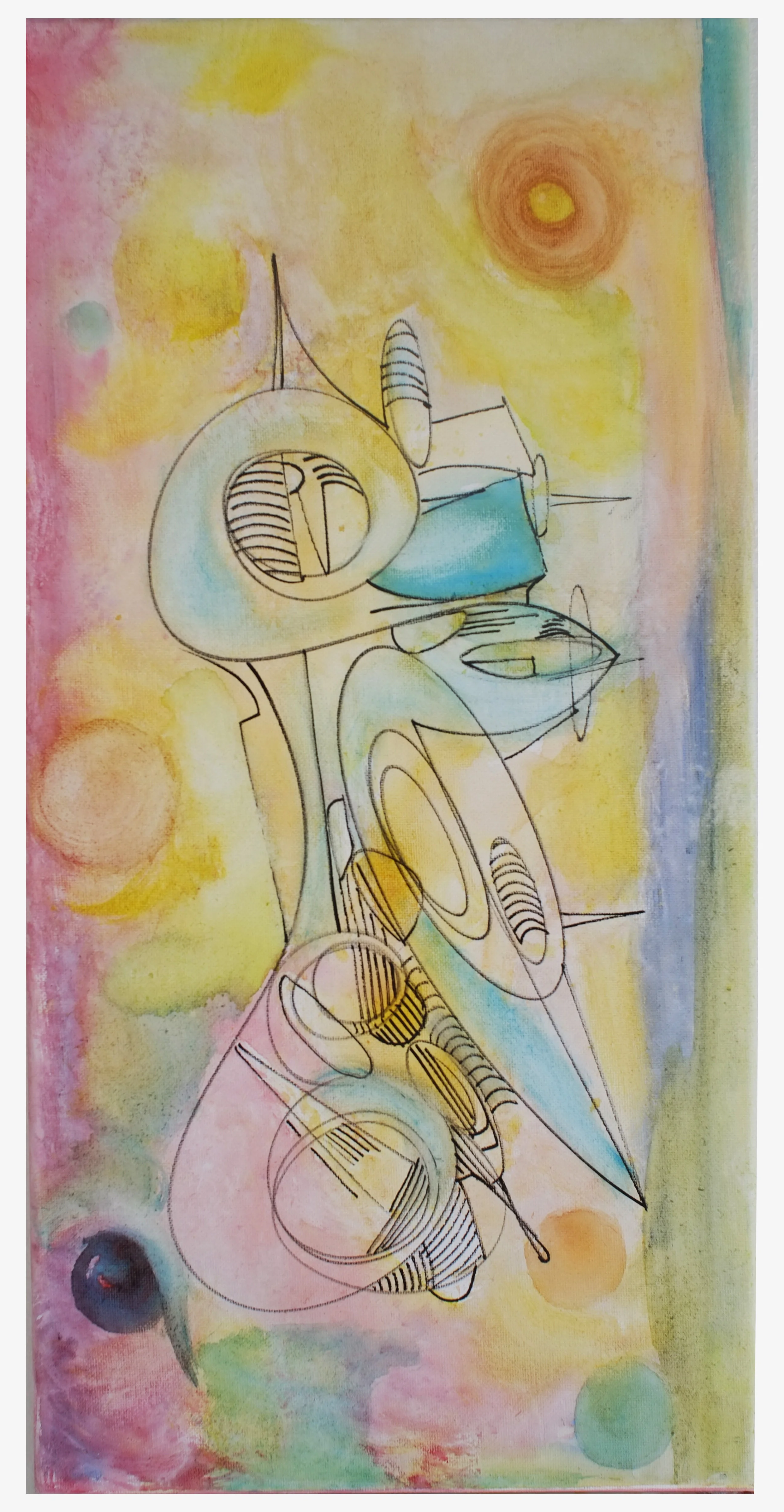 "Roaming The Universe No. 2", Oil Marker and Acrylic on Canvas, 2020