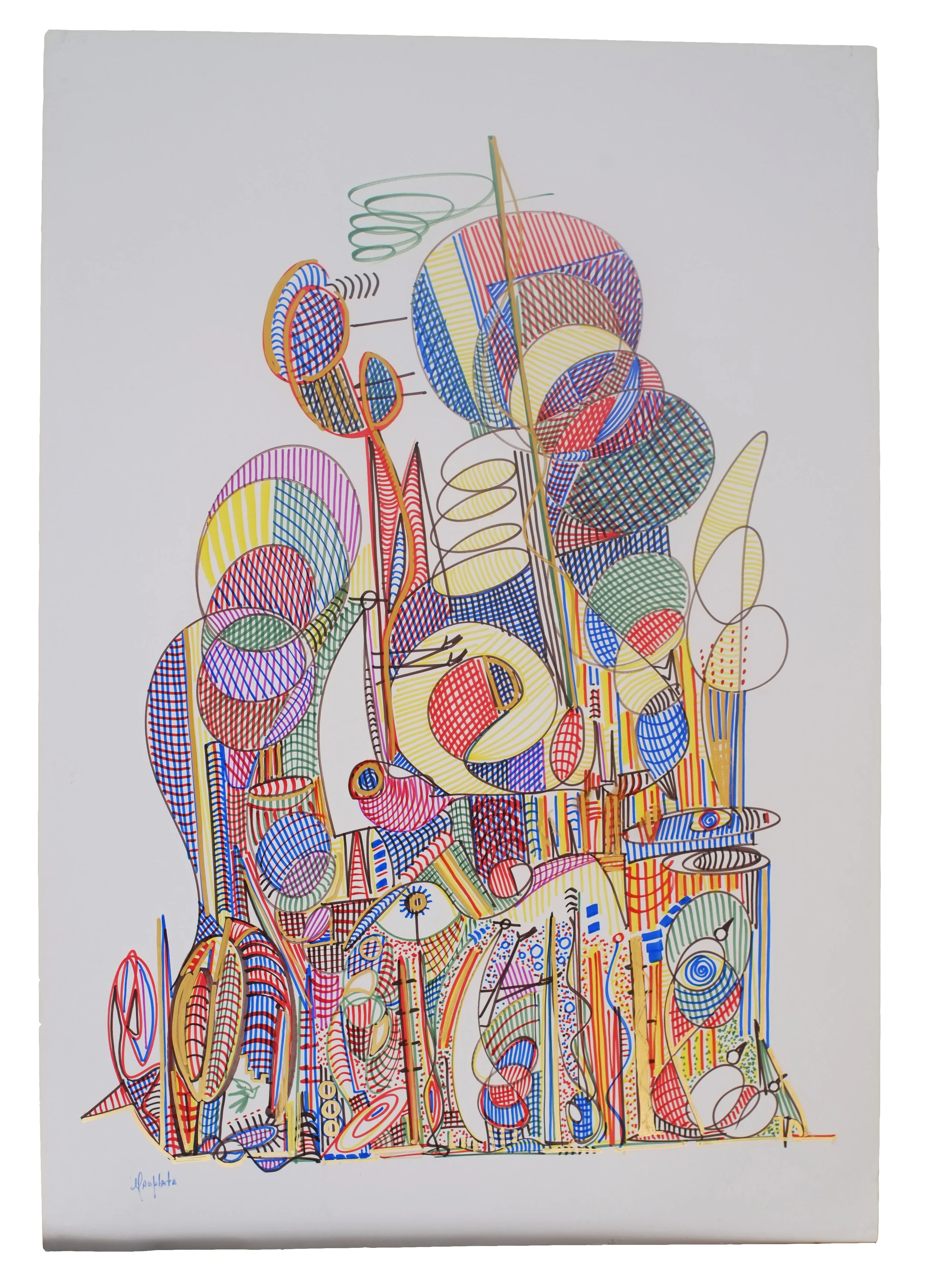 "Pasando Por El Carnaval De La Vida", Marker on Poster Board, 2020