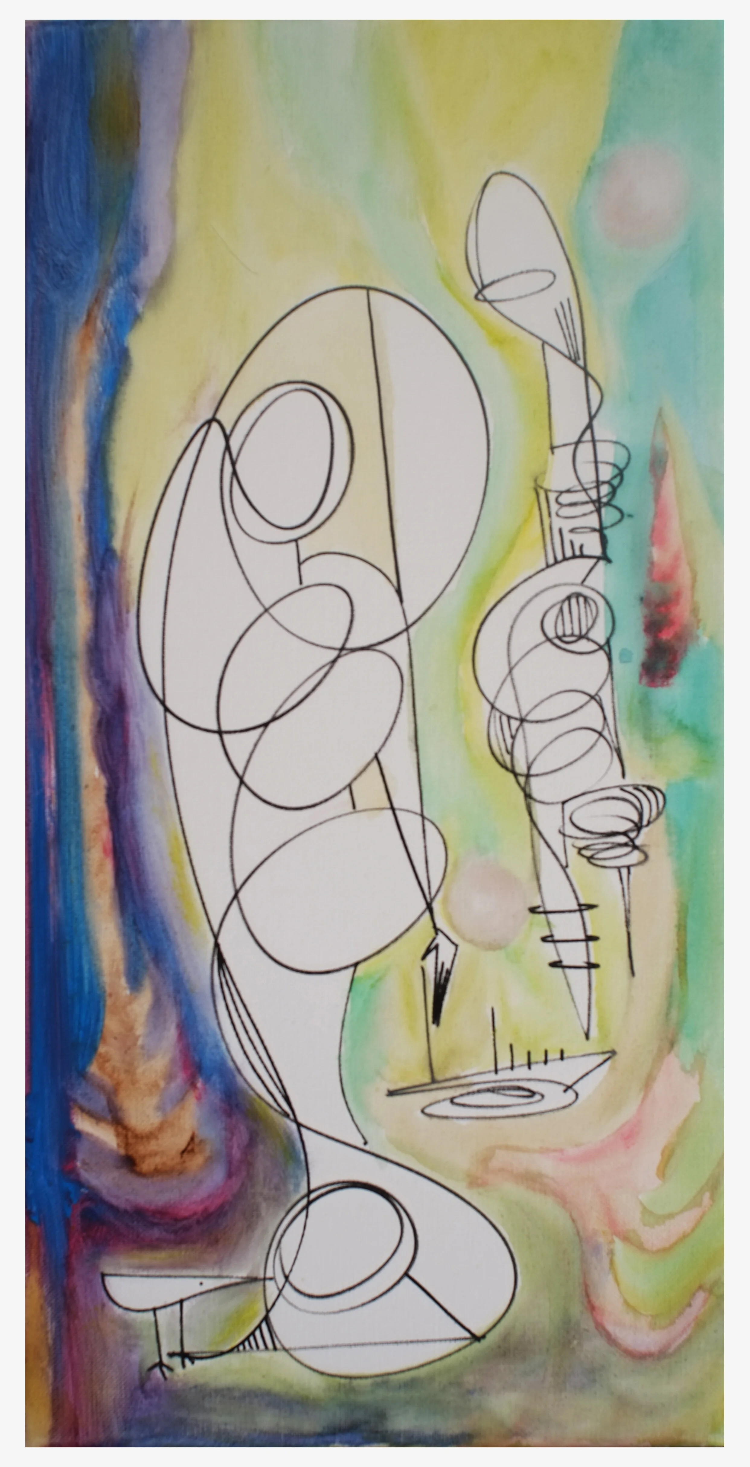 "Roaming The Universe No. 3", Oil Marker and Acrylic on Canvas, 2020