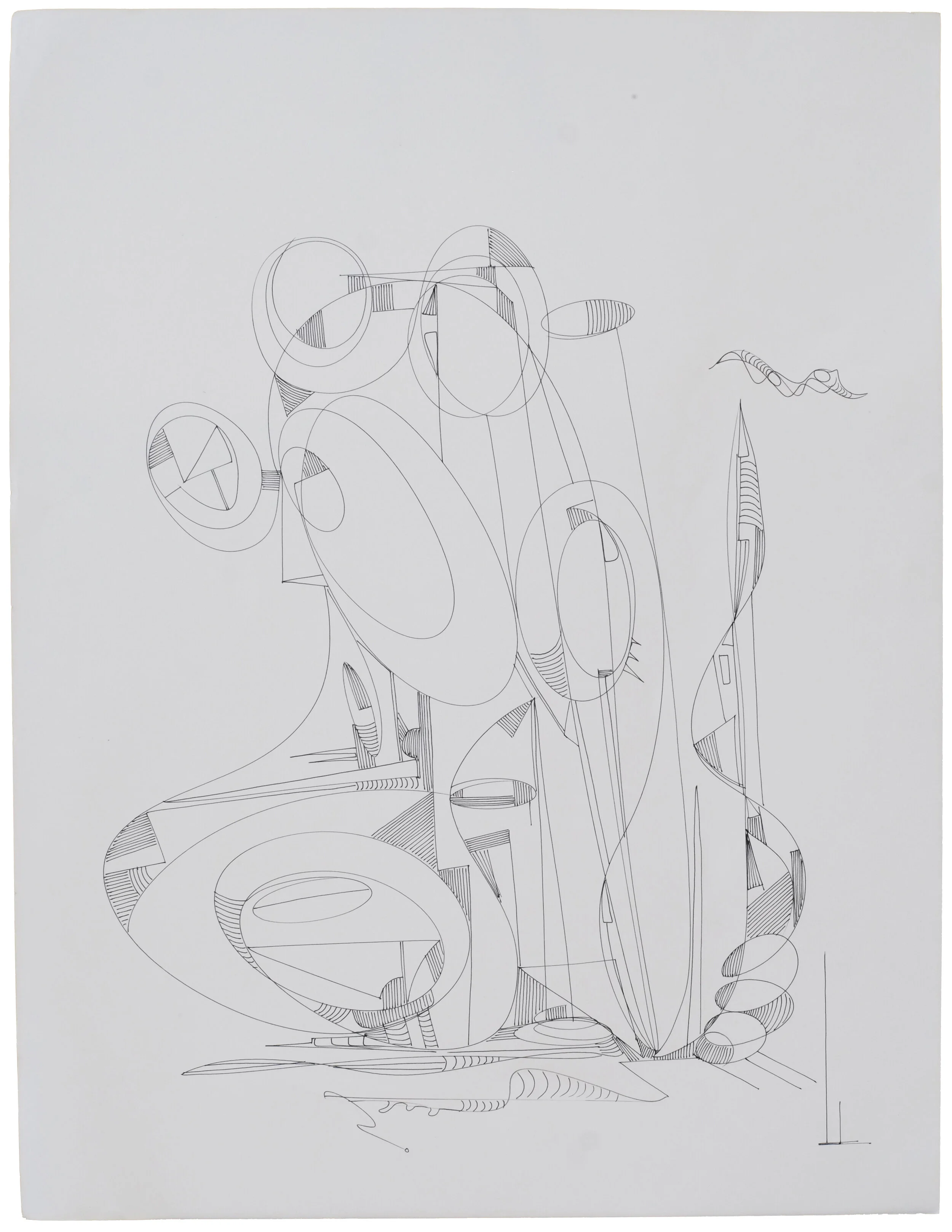 "Vessels no.1", 2018, Pen&ink on smooth drawing paper, 18"x24"