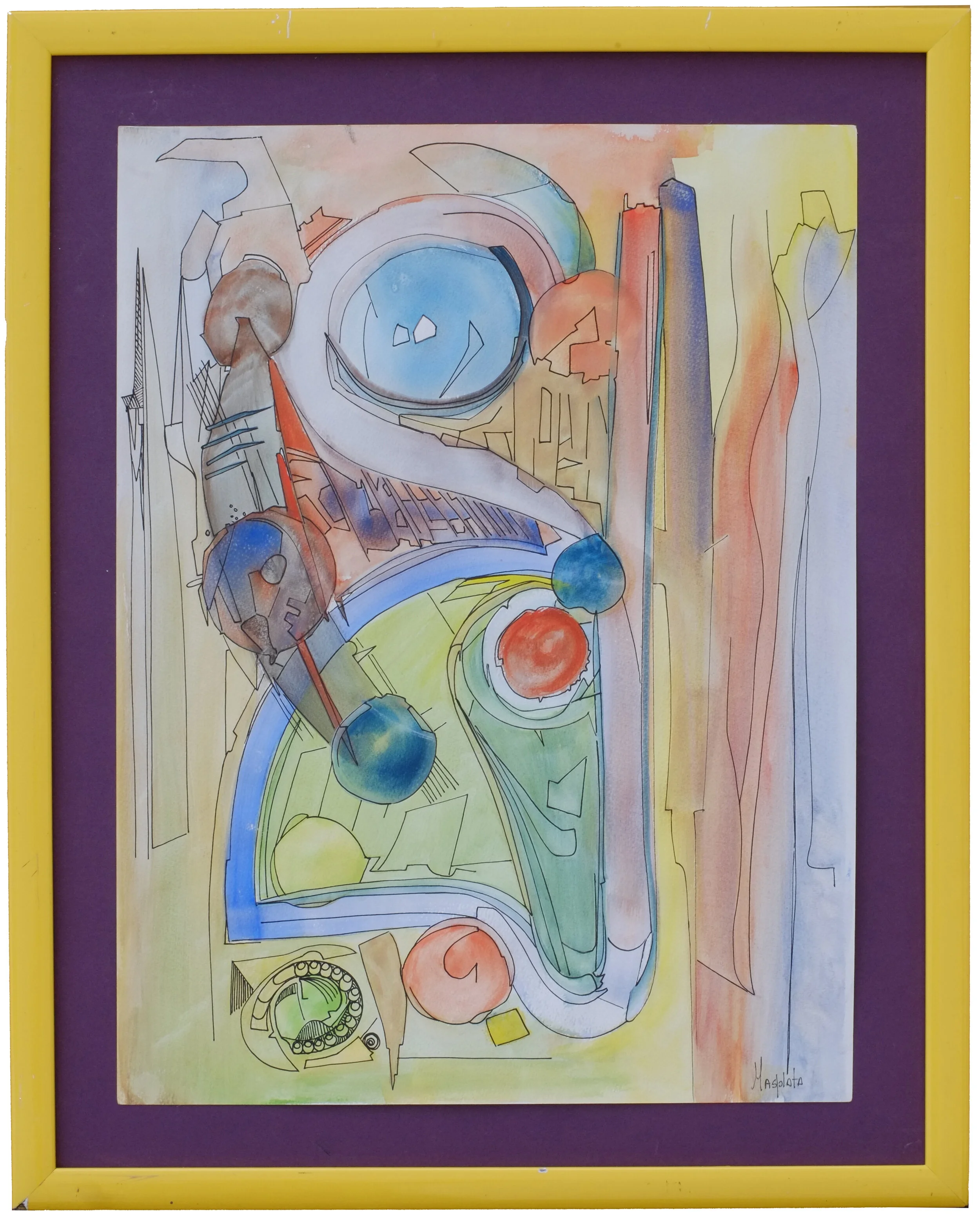 "Troya", 2012, Pen&Ink, Watercolor on Aquarella paper, 20"x14.5"