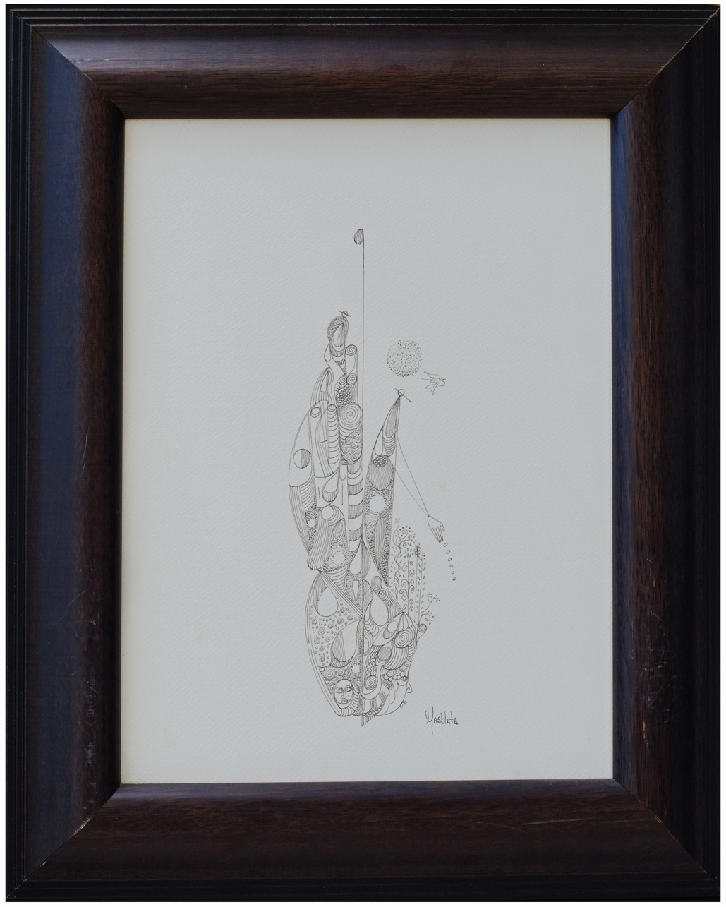 "Seeds", 2009, Pen&Ink on Board, 10" x 13.5"