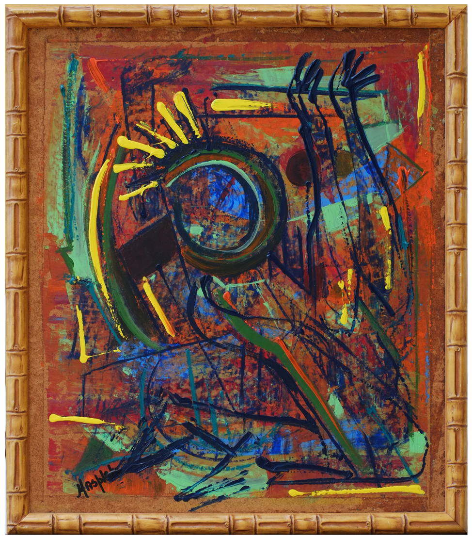 "Lord I Know I turn my hope to you..(psalm25)", 2012, Acrylic on Samsonite Board, 18" x 22"