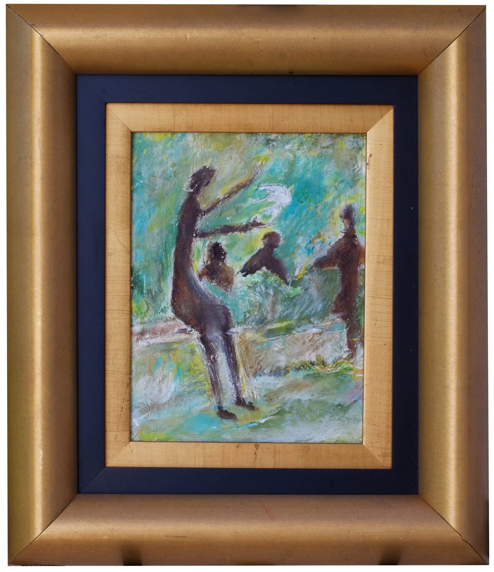 "Family Affair", 2017, Acrylic on Foam, 14" x 16"