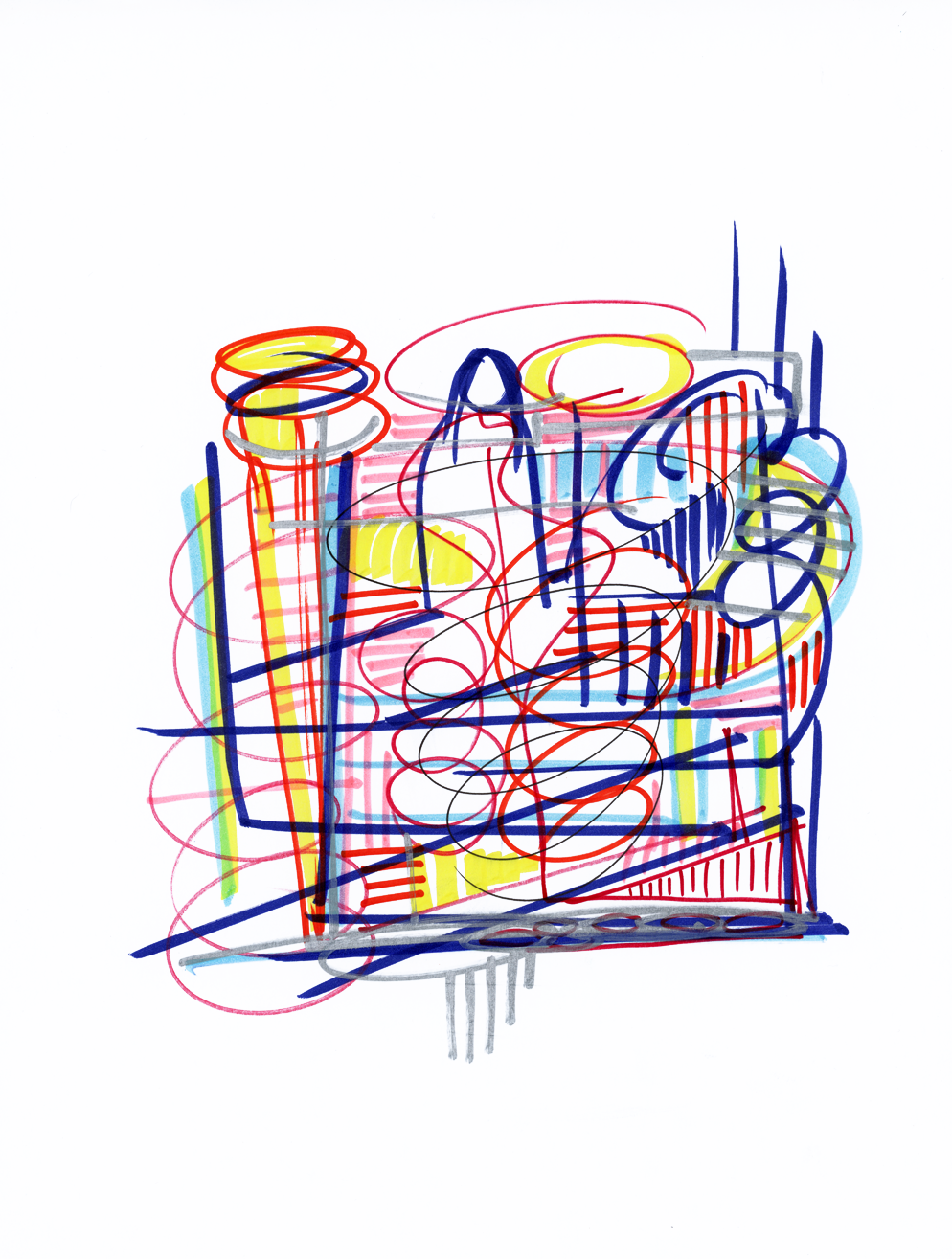 "Mirage", 2020, Marker on Paper, 8.5" x 11"