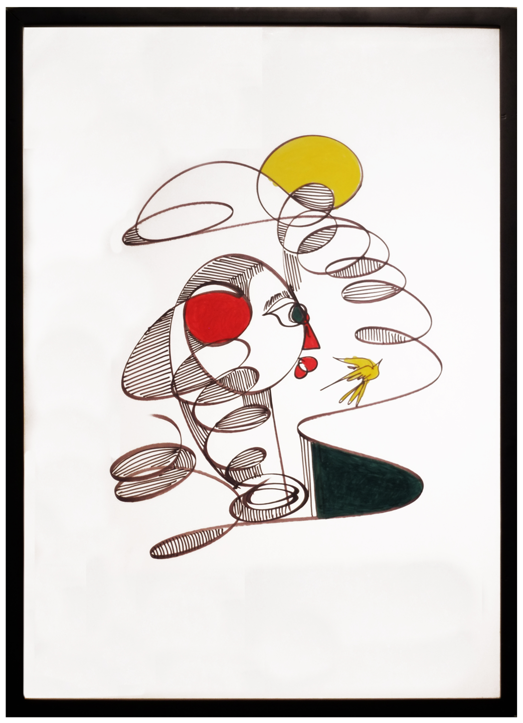 "Good Day", 2020, marker on poster paper, 21"x29"