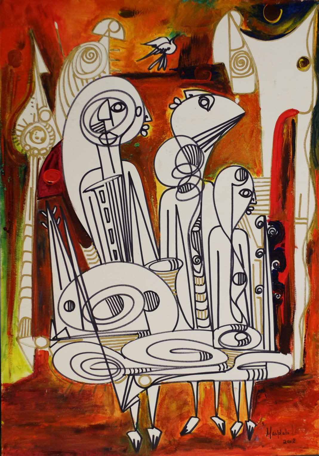 "Back home", 2013, mixed media, 24"x17"