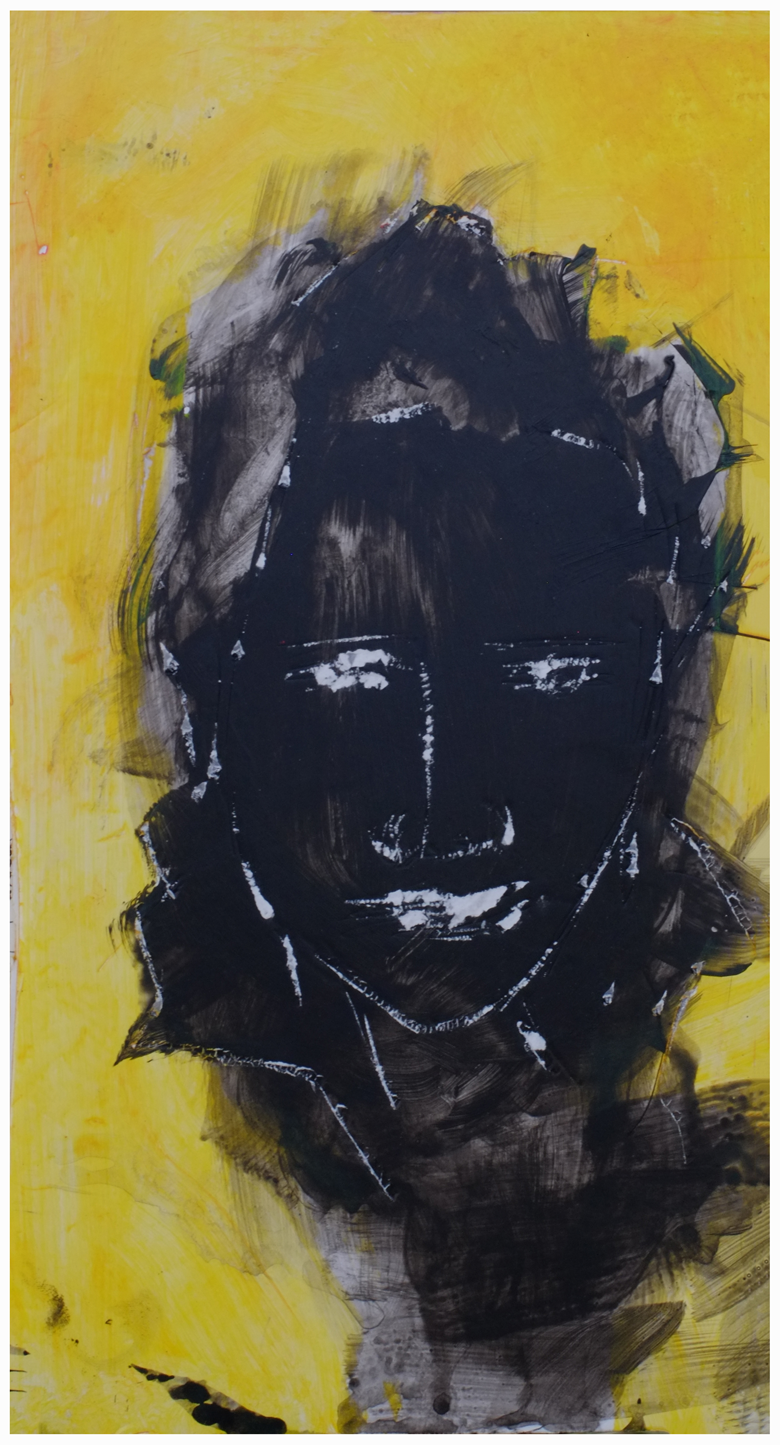 "Blackman", 2018, Mixed media, 7"x15"