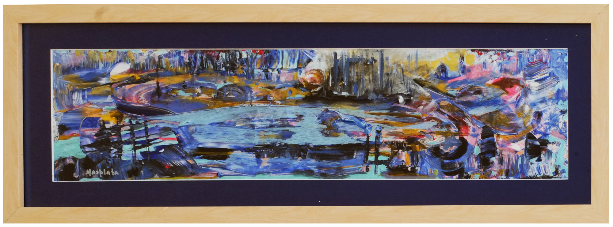 Manantiar De Vida, 2018, Acrylic on matte board, 13.75" x 38.75"