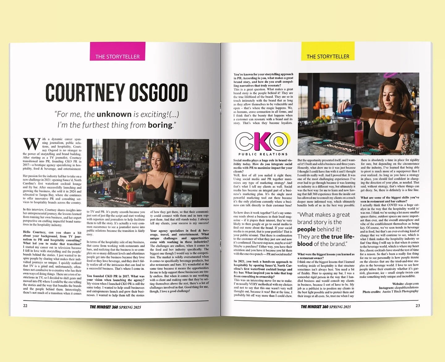 Wow! Thank you so much @themindset360 for this two-page spread in the Spring issue! 😍 

Always fun sharing the story of our founder @courtneyosgood&rsquo;s entrepreneurial journey. ✨