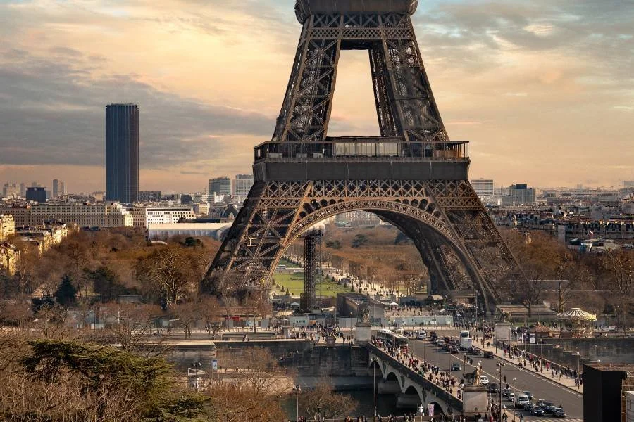Zerbino 1art1 Parigi Torre Eiffel 60x40 Cm – Tappeto Benvenuto Originale Con Vista Sulla Torre,抗usura E Lavabile In Lavatrice