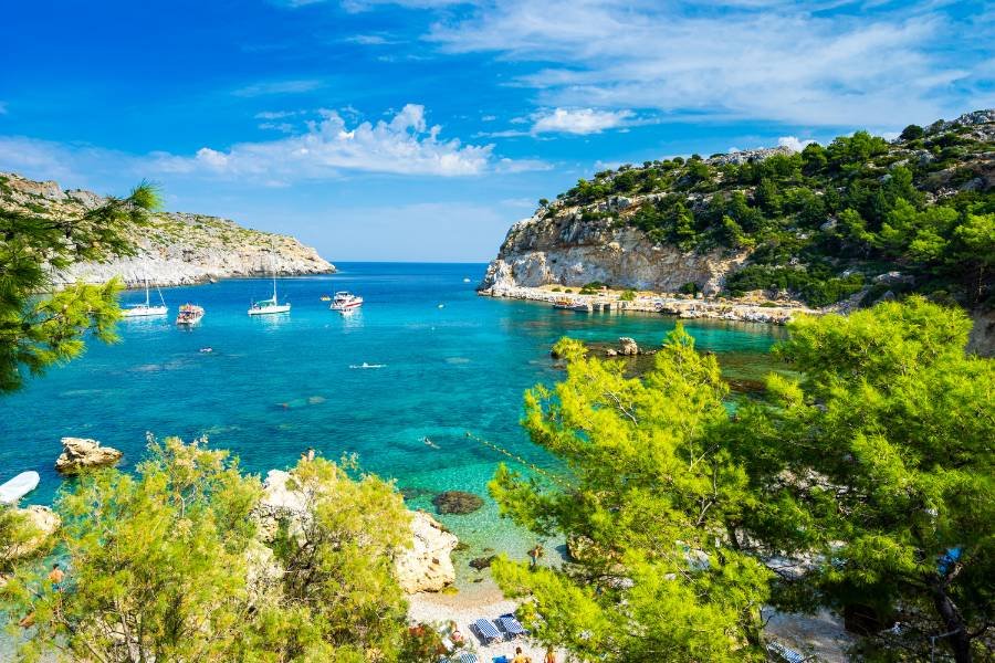 Rhodes Cruise Port Guide Old Town Walking Route and Beaches - Anthony Quinn Bay