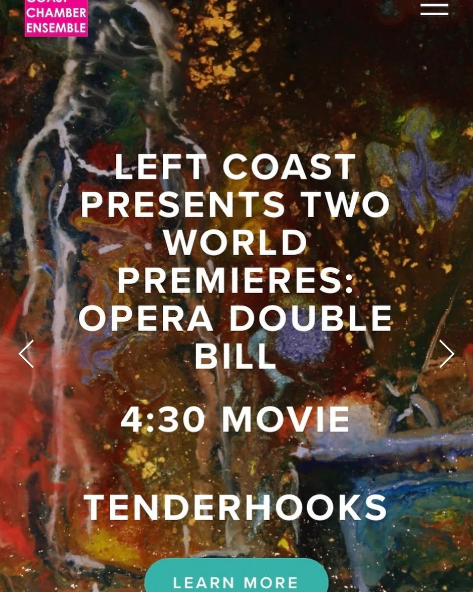 If you are in the Bay Area, April 30/31, come see this wonderful mini-opera, 4:30 Movie, with music by Kurt Rohde based on a book of poems by Donna Masini with my hand-painted animations.