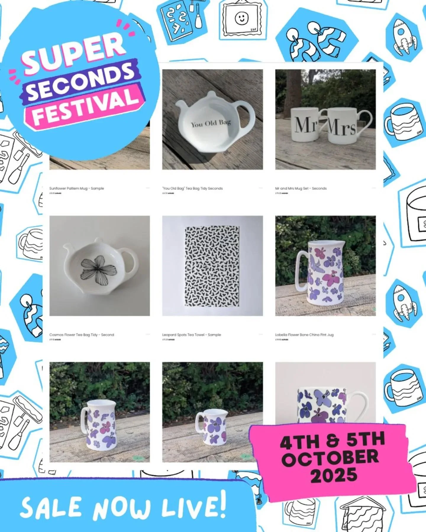 My @supersecondsfestival sale is now live! A mix of end of line products, samples and seconds. Use SUPERSECONDS for 10% off non sale items. All sale prices exclude postage.
#ssfoct2025