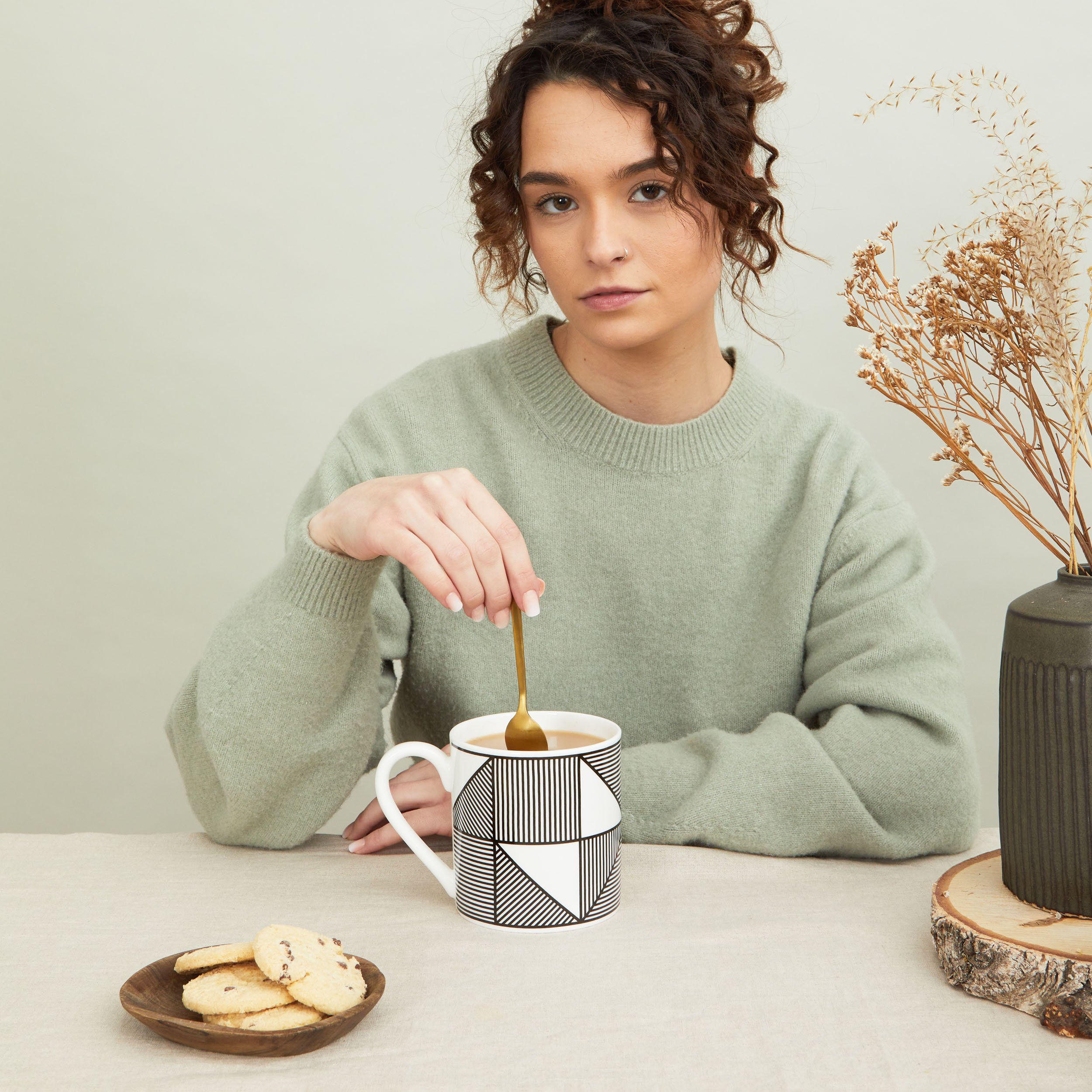 Lines and Squares Pint Mug