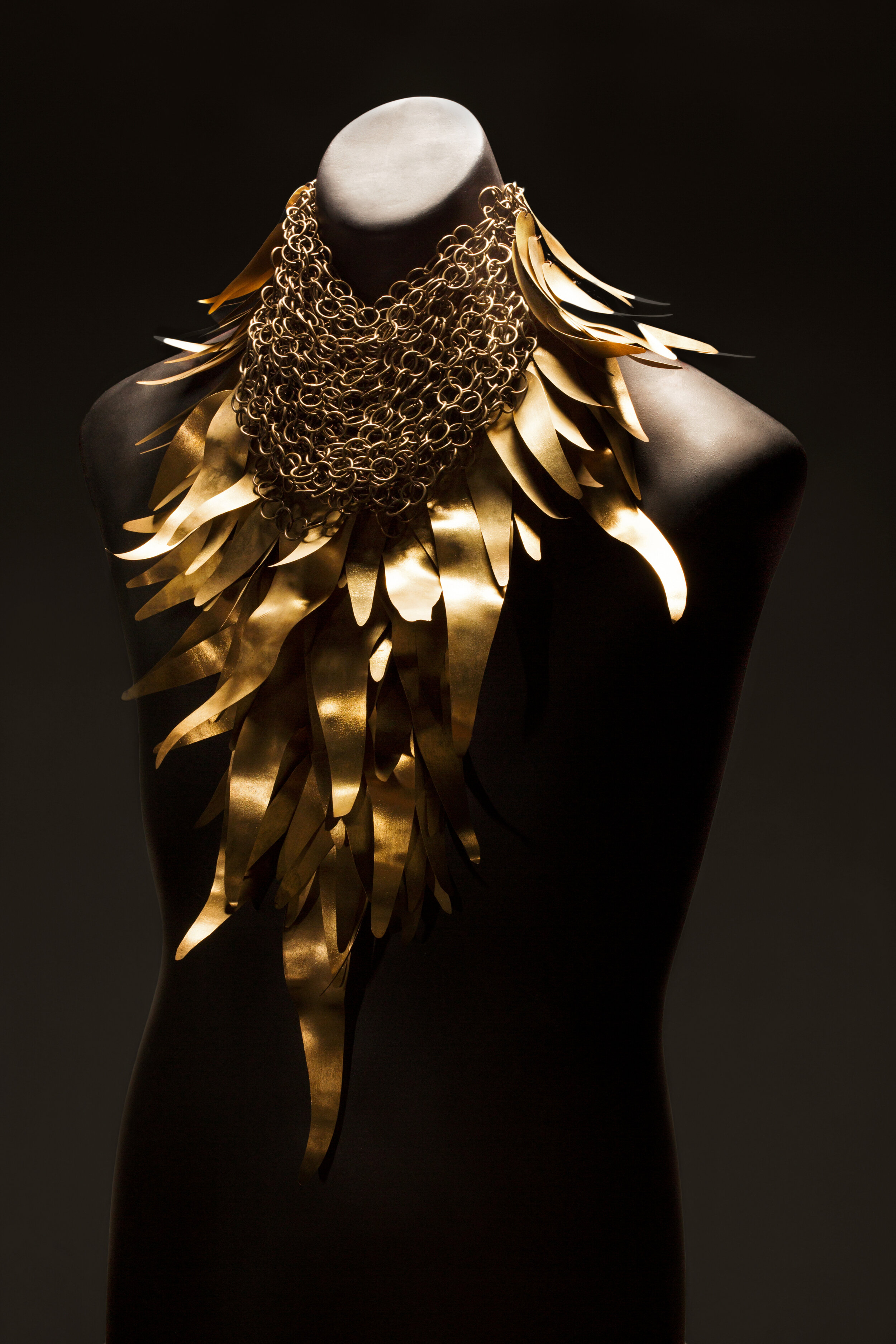 brass leafs iron chain 450x700