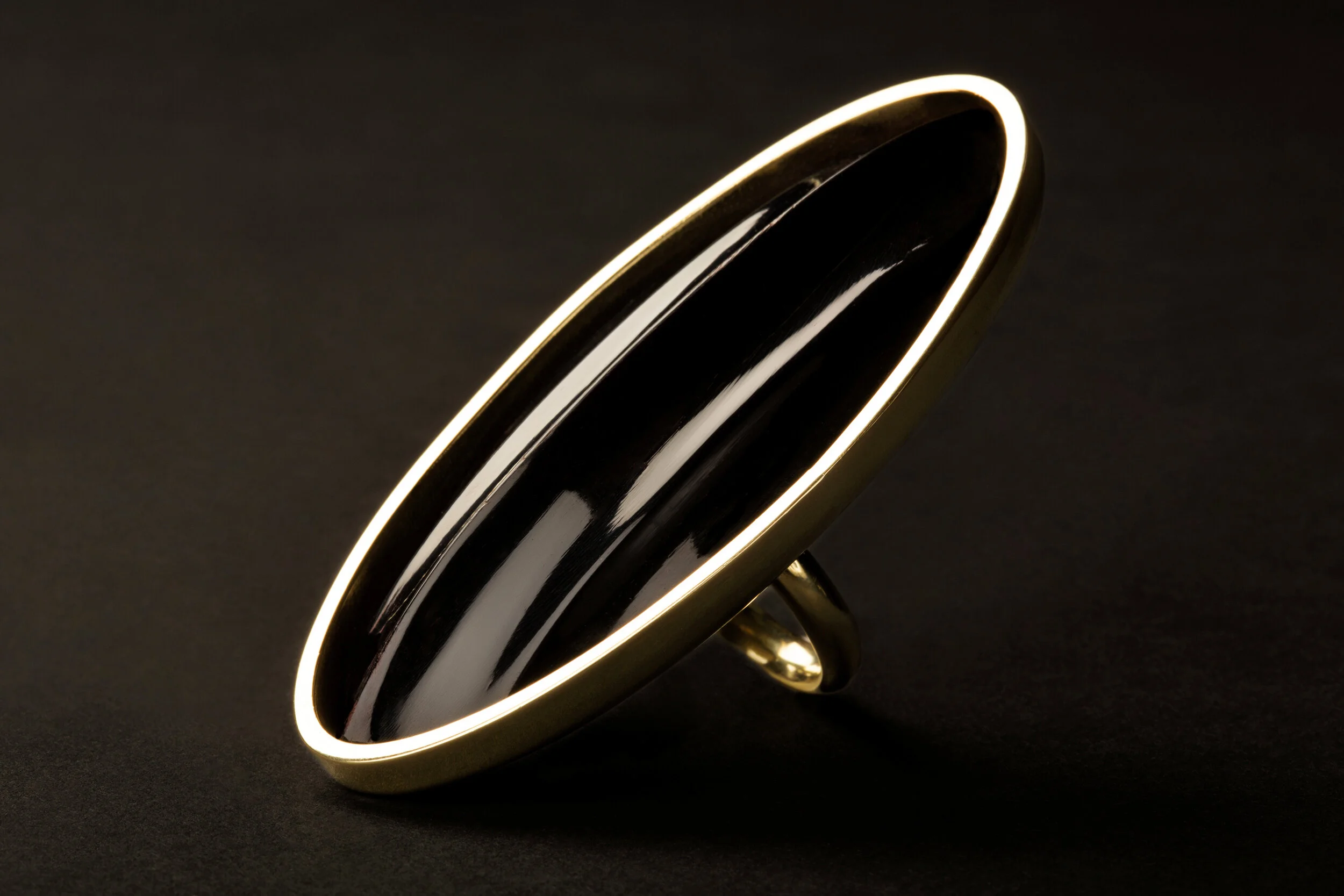Dorse (ring) 110X50 horn  gold plated brass