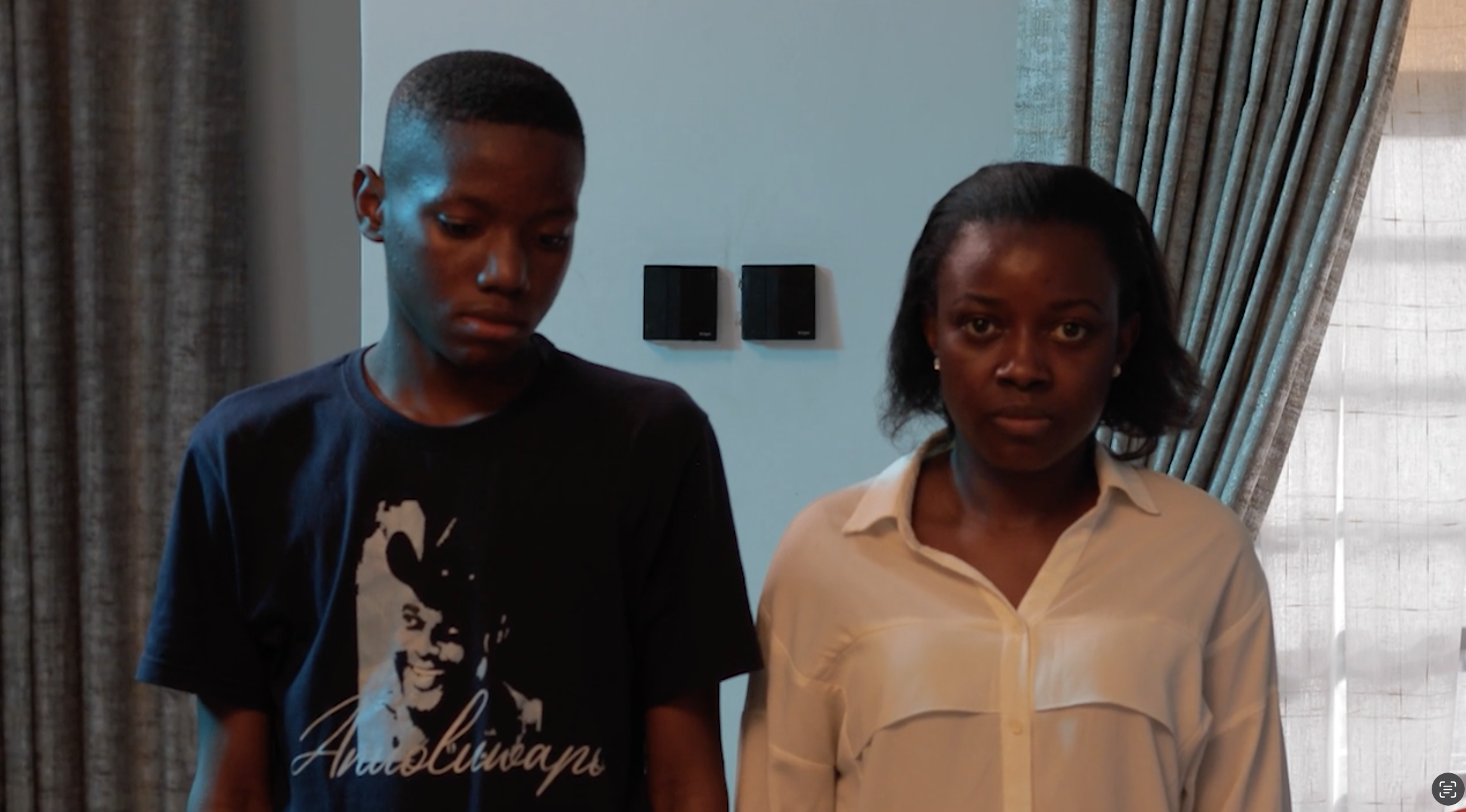 Young actors Phebe Ada and Favour Ayodele.