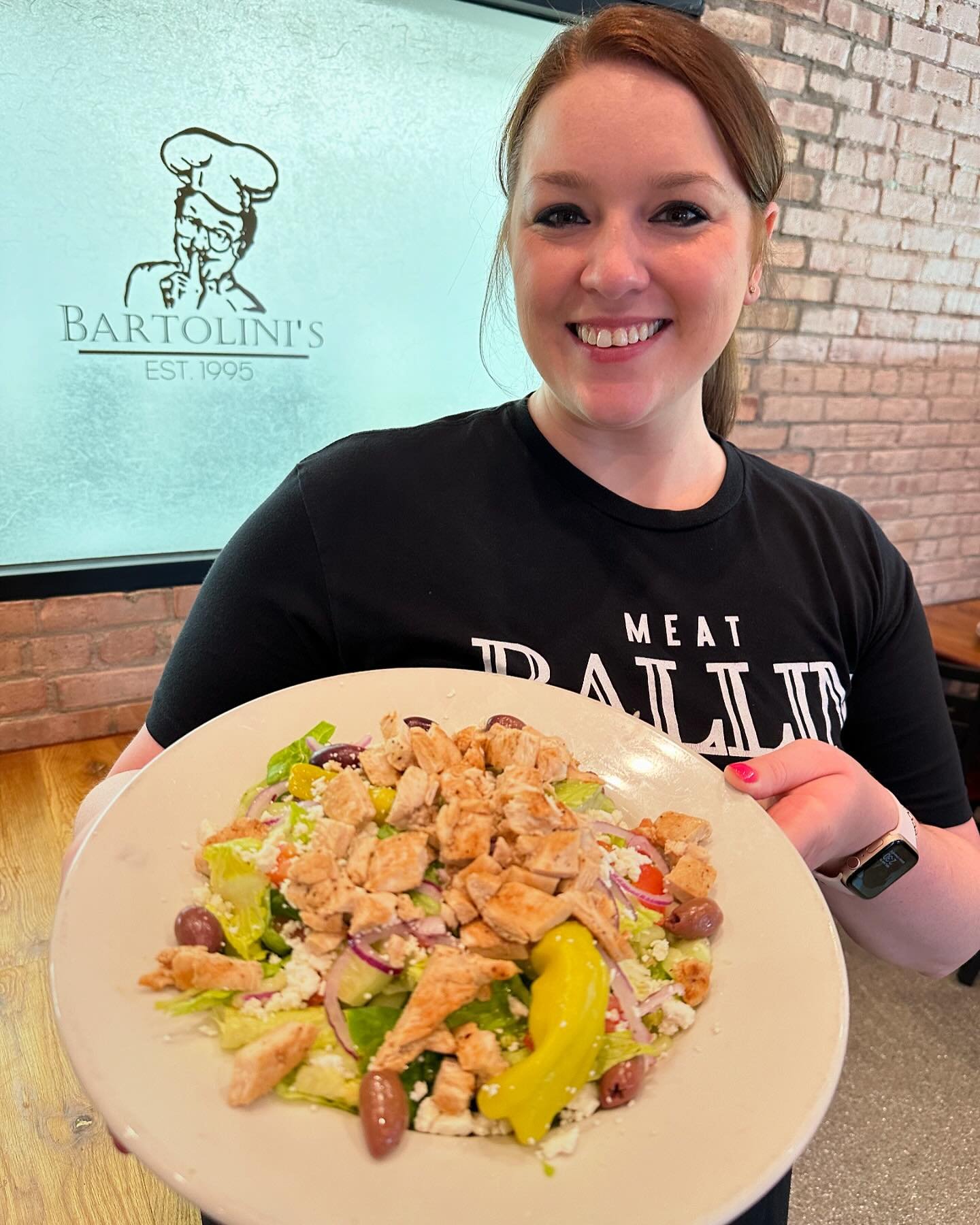 Special Greek Salad with Grilled Chicken. 
-Light and Tasty. 
This salad has iceberg and romaine lettuce, tomatoes, cucumbers, red onions, pepperoncini, feta cheese, kalamata 🫒 &amp; 
served with a Greek Salad dressing.
Orders your today!!

708-396-