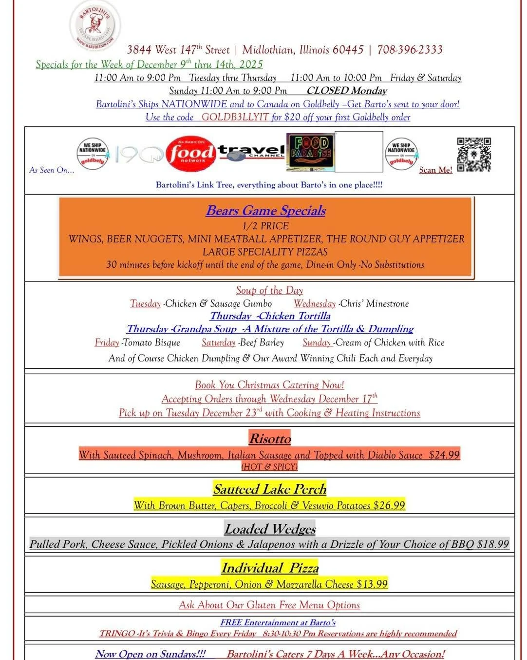 It&rsquo;s a brand new week, which can only mean one thing&hellip;
🗣️ NEW SPECIALS JUST DROPPED
And they&rsquo;re bringing all the sass, all the flavor, and ZERO apologies.

Come try what everyone will be talking about. 😏🍽️