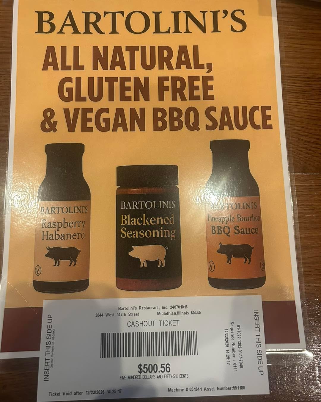 Santa has arrived early!
The games are HOT 🔥 at Bartolini&rsquo;s!!
CHECK THIS OUT 
$500.56 just in time for Christmas

🎰🎰🎰
We can&rsquo;t guarantee you&rsquo;ll win, but they have been hot these last few days. Stop in and try it out for yourself