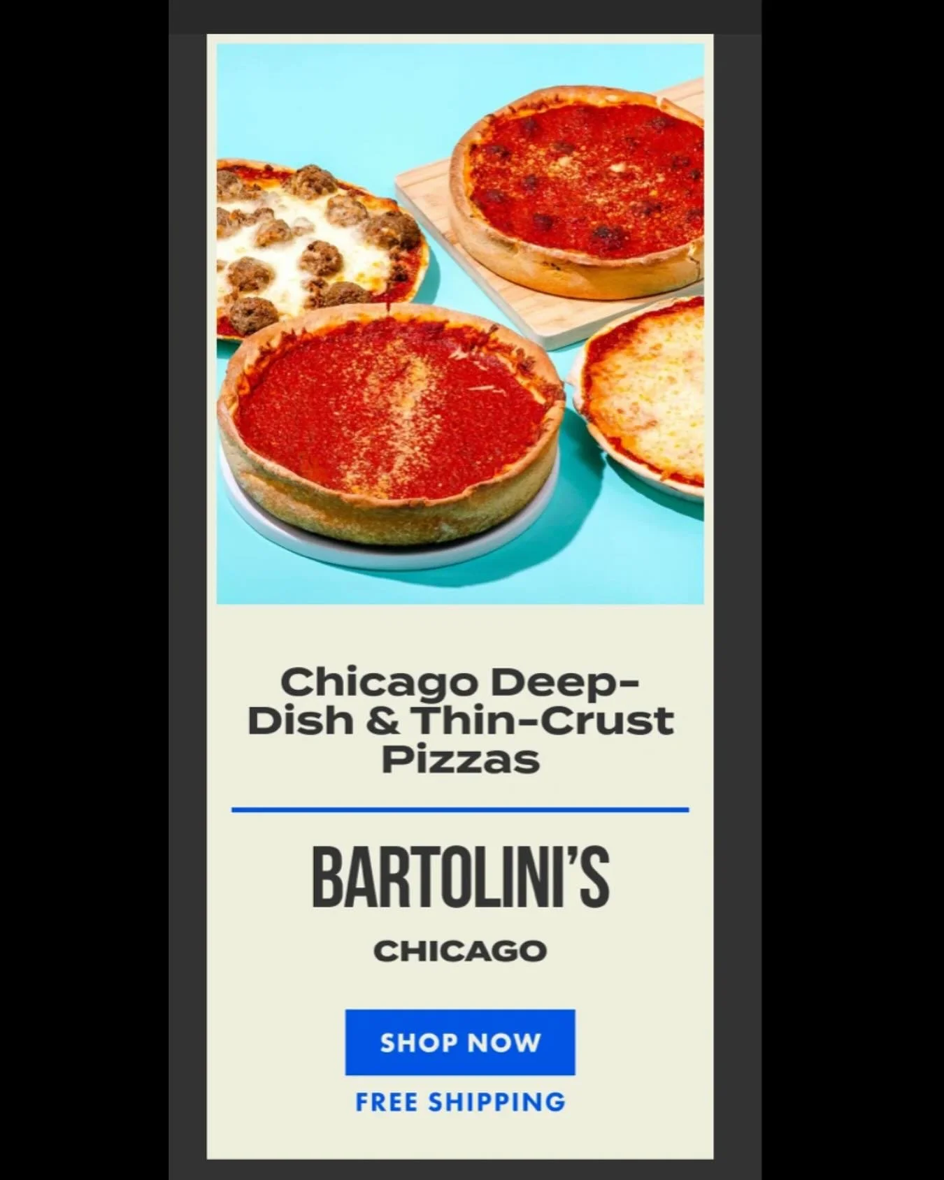🏈 Time to set the spread for the BIG GAME!
Super Bowl is just SIX days away!

Order your:
🍕 Deep Dish Pizzas
🍕 Thin Crust Pizzas
🍝 Legendary Meatballs

👉 We will ship out first thing tomorrow morning!! @goldbelly 

Don&rsquo;t hesitate&mdash;mak