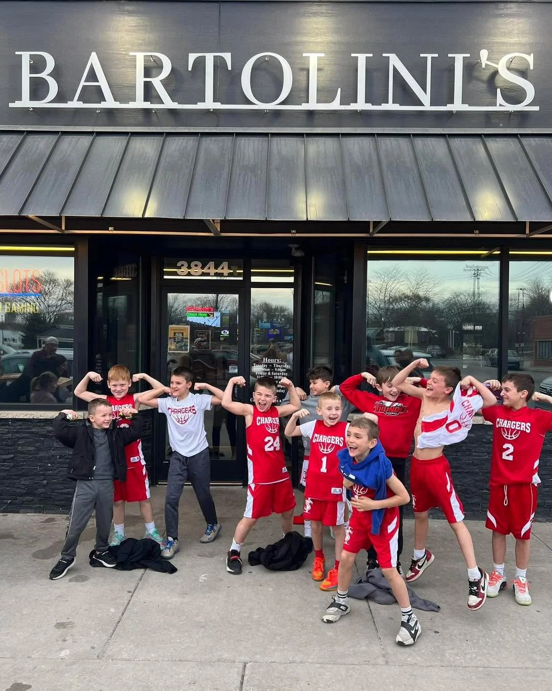 🏀 Thank You for Visiting Bartolini&rsquo;s! 🏀

We loved hosting the 3rd grade Incarnation basketball team &mdash; what an awesome group of kids! 

Your energy, teamwork, and great sportsmanship made it a fun night here in Downtown Midlothian.

Than