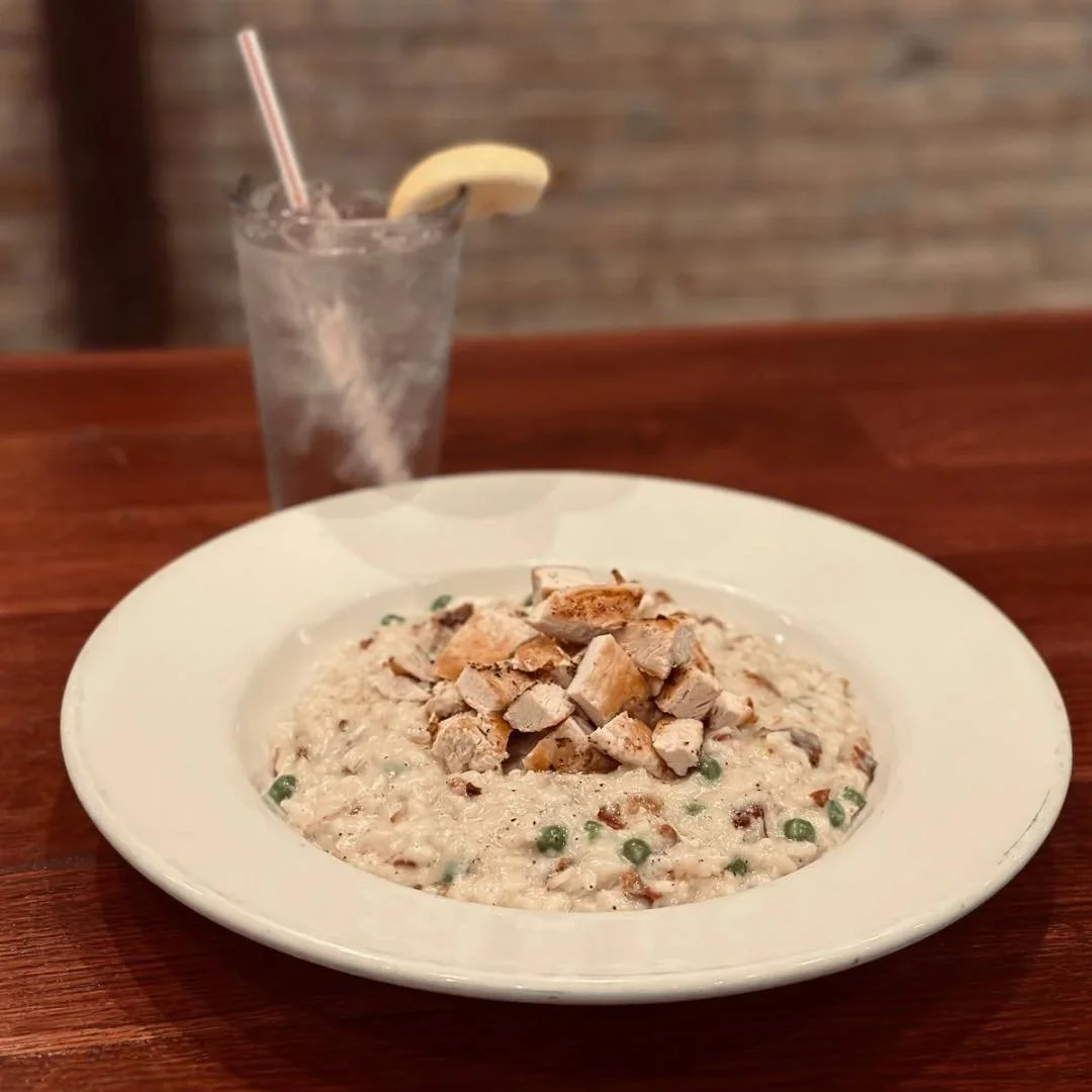 Risotto of the Week 🤍

This week&rsquo;s feature is comfort food done right&hellip;
Carbonara Risotto with Grilled Chicken

Creamy, rich, and full of flavor&mdash;finished with perfectly grilled chicken for that extra bite. 
This one is a must-try.
