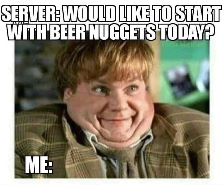 T G I F 🙌🏻
Yay for sunshine ☀️ and making it to the end of the week.
Now the real question is&hellip; 
who&rsquo;s on Team Beer Nuggets today? 👀

Our famous pizza dough, 
deep fried to golden perfection, then tossed in Parmesan cheese and garlic b