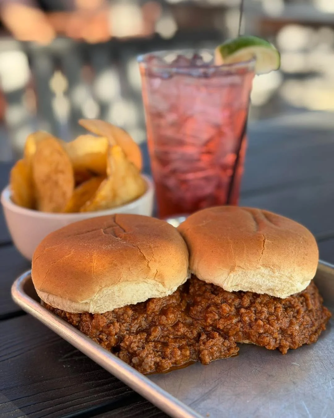 Patio season called&hellip; 
it wants Sloppy Joe&rsquo;s. ☀️😎

Back by popular demand and just as messy as you remember.

Piled high, dripping with flavor, and served with your choice of:
&bull; Crinkle cut fries
&bull; Homemade chips
&bull; Slaw

W